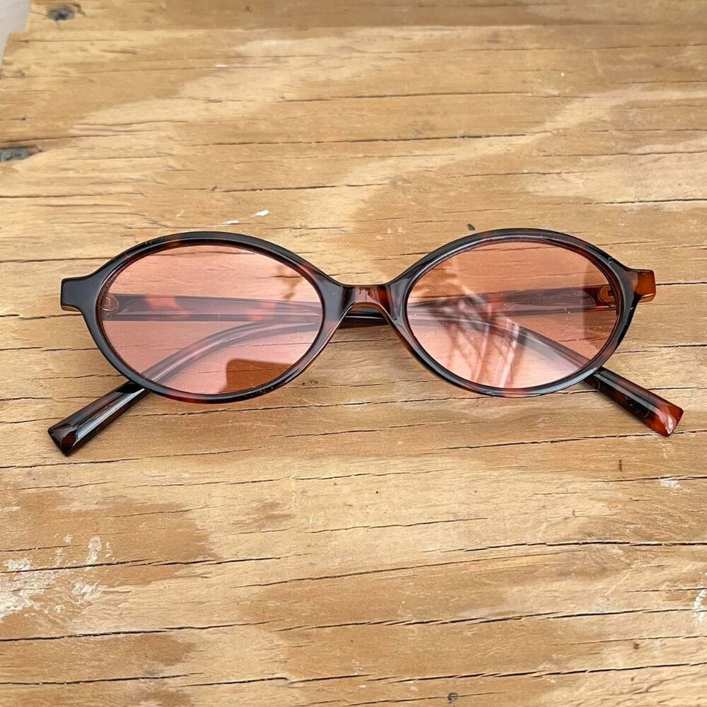 classy sporty cheetah brown round slim sunglasses